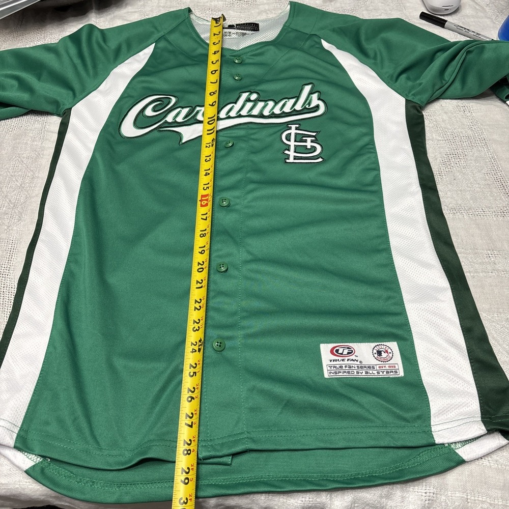 St Louis Cardinals MLB True Fan Baseball Jersey Mens Medium NWT St Patricks Day - Picture 12 of 16